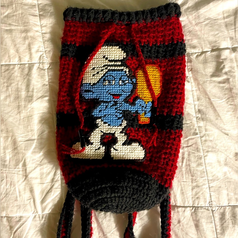 Vanity Smurf back sack Hand Crafted